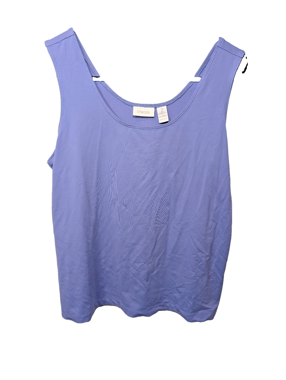 Chicos Tank Top Womens 2 Large Purple Cami Basic Layering Sleeveless Shirt Knit